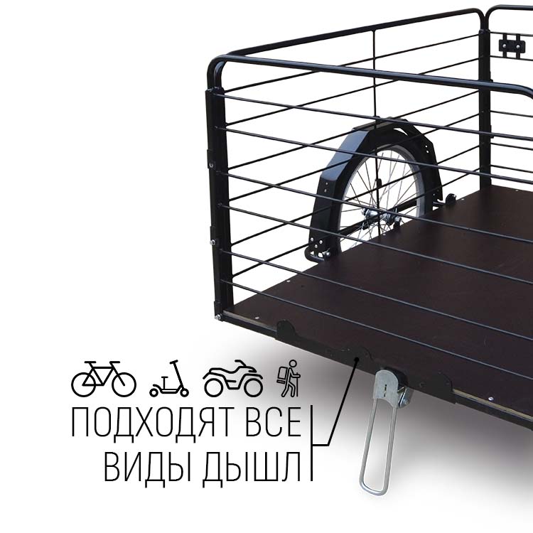 Прицеп для квадроцикла "Кузовок XL модульный" (2 доп. модуля в комплекте) 1200х500 — изображение 6